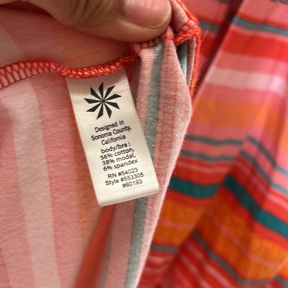 Athleta Byzantine Striped Maxi Dress in Watermelon size small - Picture 10 of 13